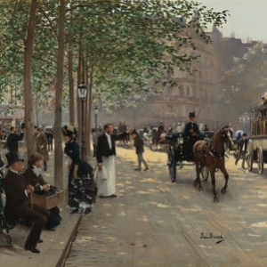 Jean Béraud, "Une Avenue Parisienne» (ca. 1880)