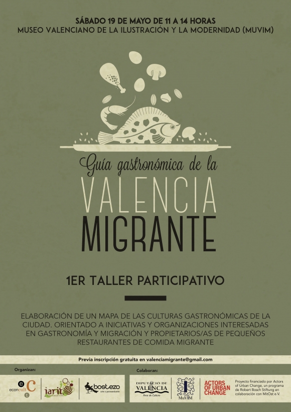 Cartel Guía Gastronómica Valencia Migrante
